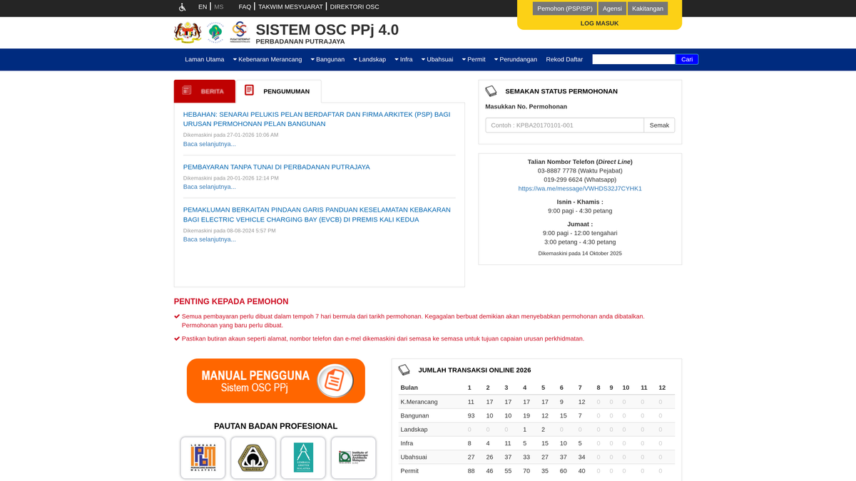 Sistem OSC 4.0 (Portal Pelan Pembangunan) — Image 1